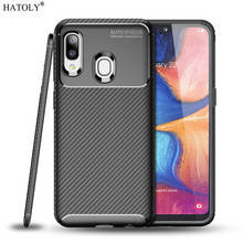 For Samsung Galaxy A20 Case Cover Soft Silicone Shockproof Bumper Carbon Fiber Cover For Samsung A20 Phone Case For Samsung A20 2024 - buy cheap