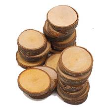 10 pçs/set forma redonda ornamento de madeira natural para scrapbooking carfts de madeira diy um buraco acessório artesanal decoração para casa 2024 - compre barato