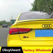 For Audi A3 2012 2013 2014 Rear Spoiler High Quality ABS Material Primer Color Car Tail Wing Decoration Trunk Spoiler For A3 2024 - buy cheap