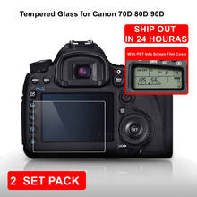 Protector de pantalla para cámara Canon 70D 80D 90D, cristal templado autoadhesivo, pantalla LCD principal + película protectora 2024 - compra barato