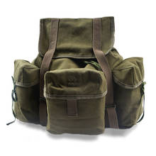 WWII WW2-mochila estilo militar de los EE. UU. M14, bolsa de lona impermeable, verde militar 2024 - compra barato