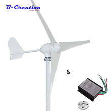 Real 500 W Horizontal Wind Turbine Generator 12 V 24V 48V 3 or 5 Blades Windmill Home Use + 600 W Waterproof Charger Controller 2024 - buy cheap