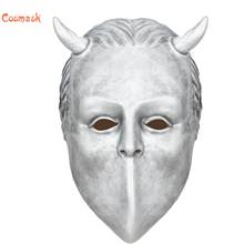 Cosmask-Disfraz de fiesta para adultos, máscara de Horror, casco de Cosplay, Carnaval, sin nombre, banda de látex Ghoul 2024 - compra barato