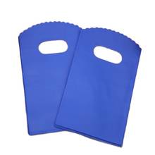 2021 nuevo diseño al por mayor 100 unids/lote 9*15cm de regalo de lujo bolsas de embalaje azul de la joyería de regalo bolsas pequeñas bolsas de plástico 2024 - compra barato