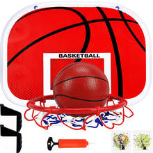 Suporte de bola de metal com aro para basquete, fixado na parede, gancho adesivo para porta de esportes, crianças e adultos 2024 - compre barato