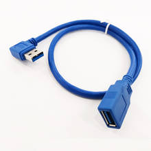 NCHTEK 90 Degrees Left Angled USB 3.0 A Male to Straight Female Extension Cable / Cord About 50CM/Free Shipping/1PCS 2024 - buy cheap