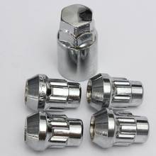 4Pcs 12x1.5mm 60 Degrees Tapered Alloy Wheel Lock Anti-theft Nuts Bolts with Key 2019 2024 - buy cheap