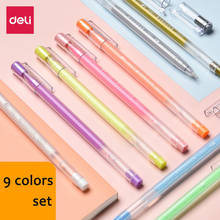 Deli Colored Pens 9 Colors Colorful Mark Gel Pen Set Starcolor Pens for School Office Supplies Kawaii Stationery Cute Kids Gift 2024 - buy cheap