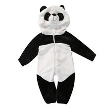 0-3Y hermoso para recién nacidos niño niña de manga larga de dibujos animados Panda con capucha cremallera mono trajes ropa de bebé caliente 2024 - compra barato