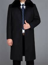 Coat Wool Men's Warm Mens Winter Windbreaker Jacket Thick Rex Rabbit Fur Collar Coats Abrigo Hombre 4XL Jackets WXF496 s s 2024 - buy cheap