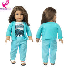 18 Inch American OG Girl Doll Clothes Coat Pants Set Blue Sky Set 40cm Baby Doll Clothes 2024 - buy cheap