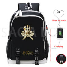 Anime The Promised Neverland USB Charging School Backpack Laptop/Travel Rucksack Students School Bags Men Backpacks For Teens 2024 - buy cheap