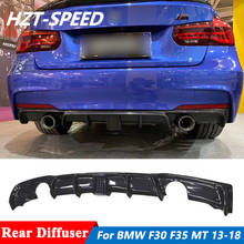 Parachoques trasero de fibra de carbono estilo MP, difusor de alerón con luz para BMW Serie 3 F30 F35 MT, Kit de carrocería Tuning 2013-2018 2024 - compra barato