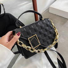 Plaid Mini Tote Bag 2021 Spring Fashion New High-quality PU Leather Women's Designer Handbag Chain Shoulder Messenger Bag 2024 - buy cheap