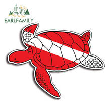 EARLFAMILY 13cm x 10.2cm for Sea Turtle Scuba Diving Down Sticker Diver Decal Dive Graphic Car Truck Flag Waterproof Car Sticker 2024 - buy cheap