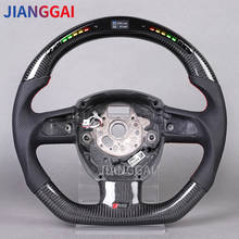 Customized Carbon Fiber LED Car Racing Wheel Steering Wheel Fit For Audi S4 A5 2008 2009 2010 Models 2024 - buy cheap