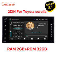 Seicane-sistema multimídia automotivo universal, android 10.0, 2din, com gps, wi-fi, rádio, navegação para toyota corolla, camry, land cruiser hilux 2024 - compre barato