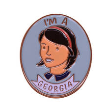 Eu sou um alfinete de lapela da geórgia meu broche de assassinato favorito de karen georgia