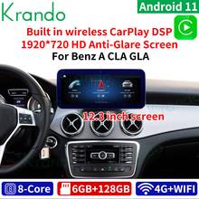 Krando Android 11.0 6G 128G 12.3 INCH Car Radio For Mercedes-Benz A W176 CLA C117 GLA X156 2012-2018 NTG 4.5 5.0 Carplay Player 2024 - buy cheap