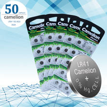 50 шт. Camelion 100% оригинальные LR41 кнопочные аккумуляторы SR41 AG3 G3A L736 192 392A Zn/MnO2 1,5 V литиевые батареи для монет 2024 - купить недорого