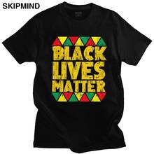 Vintage Black Lives Matter T Shirt for Men Short Sleeve African American Pride Tshirt Casual T-shirt Cotton Fit Tee Tops Gift 2024 - buy cheap