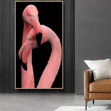 Flamingo Posters and Prints On The Wall Modern Home Decor Painting Canvas Wall Art Pink and Black Animals Picture Frameless 2024 - buy cheap