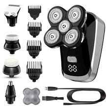 LCD display powerful waterproof kit electric shaver beard hair trimmer for men facial body electric razor bald shaving machine 2024 - buy cheap