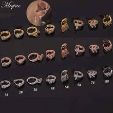 Miqiao 2pcs Fashion Personality Zircon Round Earrings Body Piercing Jewelry 2024 - buy cheap