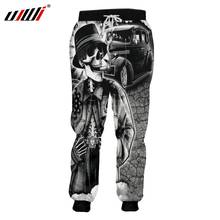 UJWI Men Casual Sweatpants Cool Print Smoking Skull 3d Sweat Pants Joggers Harem Pants Male Full Length Drawstrong Pants Hombre 2024 - buy cheap