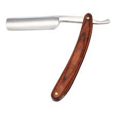 NEW Retro Straight Men Shaving Razor Male Carbon Steel Folding Barber Beard Throat Shaving Knife Cut Tool Pearwood Handle 2024 - buy cheap