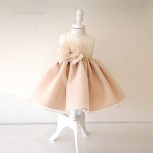 Champagne Cute Baby Girl Dresses Hand Made Flower First Birthday Dresses Tutu Girls Party Dresses 2024 - buy cheap