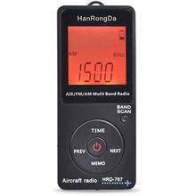 HanRongDa Radio Aircraft Band Receiver FM/AM/AIR Radio World Band with LCD Display Lock Button Pocket Radio with Earphone 2024 - buy cheap