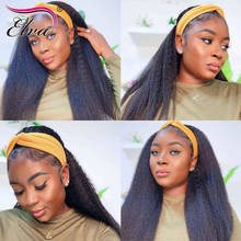 26inch Yaki Straight Human Hair Wig With Headband 150% Brazilian Remy Human Hair Head Band Wig For Black Women Cheap Human Hair 2024 - buy cheap