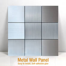 3D Metal Mosaic wall panel Self-adhesive Wall Tiling Wallpaper Waterproof Anti-soft Bag Bedroom Floor ceramic tile Wall Stickers 2024 - buy cheap