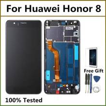 Display lcd para smartphone, tela de 5.2 polegadas, alta qualidade, sensor digitalizador, montagem de painel de vidro, para huawei honor 8 2024 - compre barato