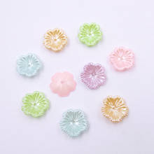 13mm Mix Color 100Pcs Imitation ABS Flower Shape Flatback Pearls Scrapbook Beads For DIY Jewelry Making 2024 - buy cheap