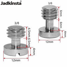 Jadkinsta-cabeza plana de 10 piezas y 12mm, tornillo de conexión 3/8 de 4mm de grosor, para trípode de cámara, monopié, placa base de liberación rápida 2024 - compra barato