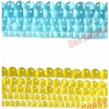Fctory Price Light Blue Light Yellow  Opal Cat Eye Beads Loose Spacer Stone Strand 6mm 8mm 10mm 12mm For Jewelry Making DIY 2024 - buy cheap