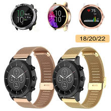 18mm 20mm 22mm Watchband For Garmin Vivoactive 3 4 4S Venu Vivomove HR Forerunne 645 Watch Stainless Wrist Strap Watch Band 2024 - buy cheap