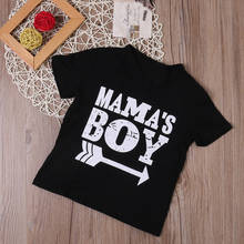 Camiseta de manga corta con estampado de Mama's Boy para niños pequeños, ropa fresca de verano, moda para niños, camisetas 2024 - compra barato