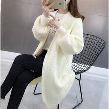 Casaco de malha feminino com gola v, suéter casual coreano solto gola v z591 para outono e inverno 2020 2024 - compre barato