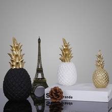 Nordic Style Modern Pineapple Ornament Craft Synthetic Resin Individual Metal Finishes Home Living Room Table Desktop Decor Gift 2024 - buy cheap