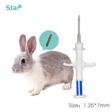 40 pçs iso 11784/5 1.25*7mm 134.2khz pet microchip seringa identificação animal identificador cão id injector frete grátis 2024 - compre barato