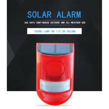 Solar Alarm Light Wireless IP65 Motion Sensor Outdoor Garden Security Lamp Infrared Motion Sensor Detector Siren Strobe Alarm 2024 - buy cheap