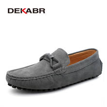 DEKABR New 2021 Men Cow Suede Loafers Spring Autumn Genuine Leather Driving Moccasins Slip on Men Casual Shoes Big Size 38~46 2024 - buy cheap