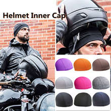 Capacete da motocicleta tampão interno coolmax chapéu de secagem rápida respirável boné de corrida sob a prova do capacete e velo quente bicicleta headwear 2024 - compre barato