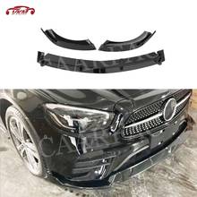 ABS Gloss Black Material 3 PCS Front Bumper Lip Spoiler Fit For Benz E Class W213 E260 E300 E350 Sport 2021 Auto Car Styling 2024 - buy cheap