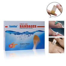 50pcs/Box Disposable Waterproof Band-Aid With A Sterile Gauze Pad Bandage First Aid Hemostatic Medical Safety & Survival 2024 - buy cheap