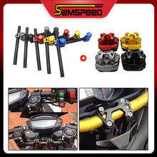 SEMSPEED CNC Motorcycle Handlebar Grips Risers Bar Mounting Top Clamp Cover Kit For Yamaha XMAX 250 XMAX 300 2017 2018 2019 2020 2024 - buy cheap