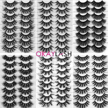 OKAYLASH 3D Mink Lashes Natural False Eyelashes Volume False Lashes Dramatic Wispy Makeup Eyelash Extension Silk Vegan Eyelashes 2024 - купить недорого